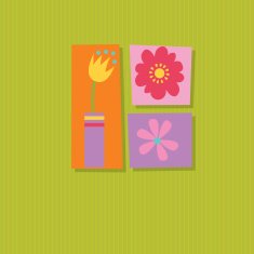 Greeting card with flower vector design N2
