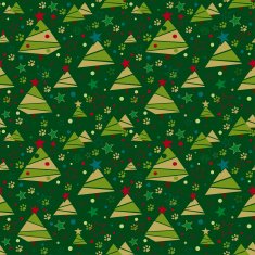 Christmas tree seamless pattern -Illustration