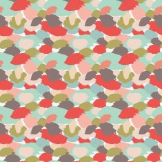 Seamless abstract pattern with brushstrokes and splatters in pastel colors