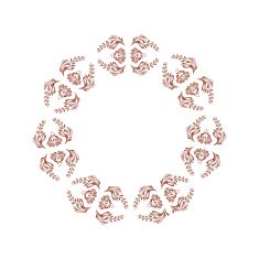 Beautiful vector border with flowers in vintage style