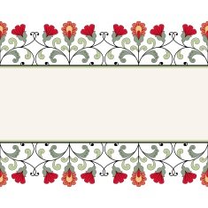 Invitation card with floral ornament