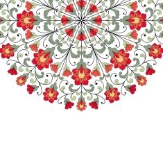 Invitation card with floral ornament N8