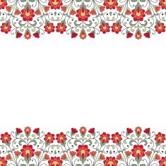 Invitation card with floral ornament N9