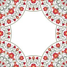 Invitation card with floral ornament N10