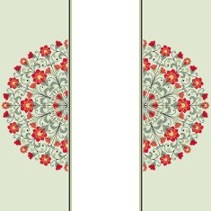 Invitation card with floral ornament N11