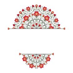 Invitation card with floral ornament N12