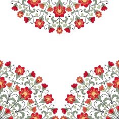 Invitation card with floral ornament N13