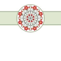 Invitation card with floral ornament N15