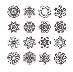 Vector tribal ornament set