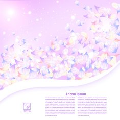 Abstract purple floral background with a field for the text N2