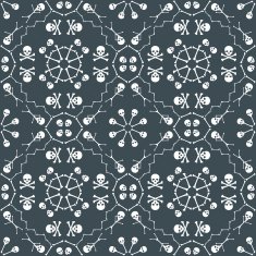 Seamless abstract skull pattern