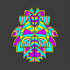 Abstract ethnic floral seamless pattern