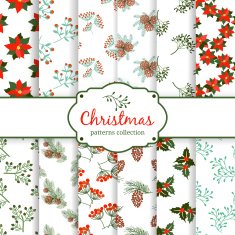 seamless Christmas patterns set N2