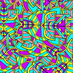 Abstract ethnic floral seamless pattern N2