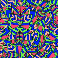 Abstract ethnic floral seamless pattern N3