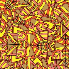 Abstract ethnic floral seamless pattern N4