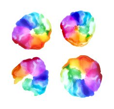Watercolor vector rainbow gradient background