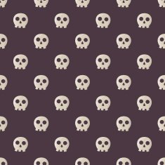 Seamless halloween pattern with skulls