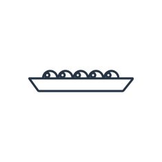 Vector peas outline icon Food symbol