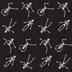 Happy Halloween skeleton seamless pattern N3