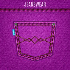 Jeans purple texture with pocket denim background free image download