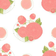 Seamless texture with asters N22