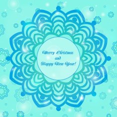 Christmas and New Year ornate cards