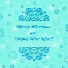 Christmas and New Year ornate cards N3