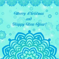 Christmas and New Year ornate cards N7