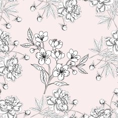 Seamless pattern with peony11-07
