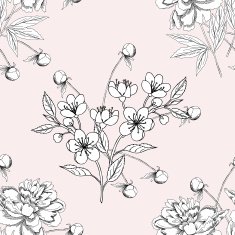 Seamless pattern with peony11-06
