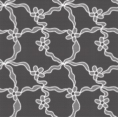 Black lace vector fabric seamless pattern N19
