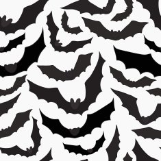 Seamless background with bats Vector illustration N6