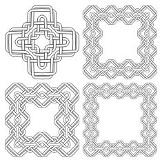 Set of knotting frames and cross N6