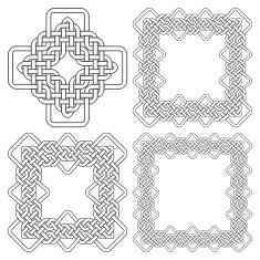 Set of knotting frames and cross N7