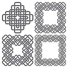Set of knotting frames and cross N8