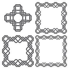 Set of knotting frames and cross N10