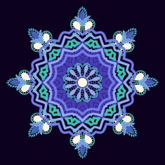 Mandala hand-drawn patterns round ornament N2