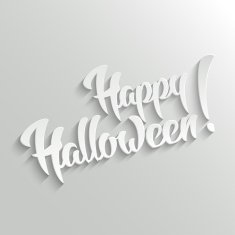 Happy Halloween- lettering Greeting Card