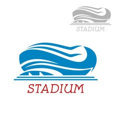 Modern sport stadium or arena icon