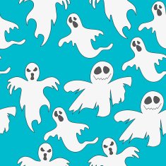 Seamless pattern with ghosts Print for Halloween