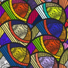 Seamless texture with abstract feathers