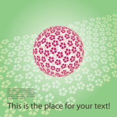 Floral Globe Design Vector