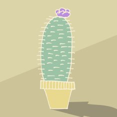 Cactus in a cartoon style N2