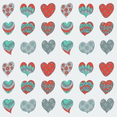 valentines hearts seamless pattern N8