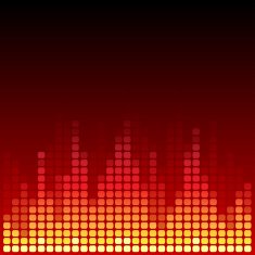 Red and orange digital equalizer vector background
