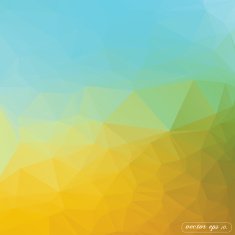 Abstract yellow and blue tone lowpoly triangle geometrical