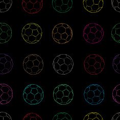 Color contours of soccer balls