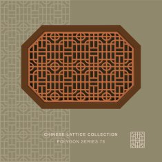 Chinese window tracery polygon frame 78 round square