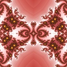 Symmetric fractal patterns in style of old embroidered lace
